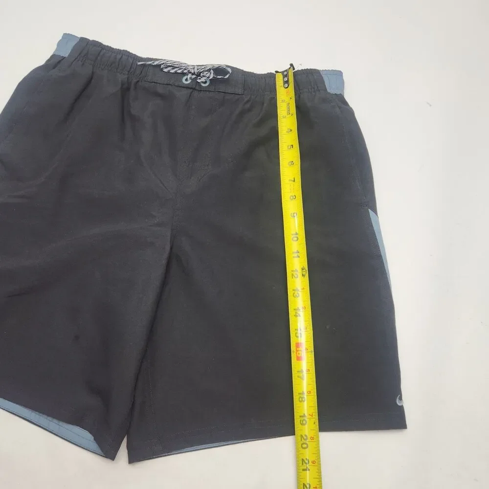 Nike Swim Shorts Trunks Men Sz Large Black Gray 9